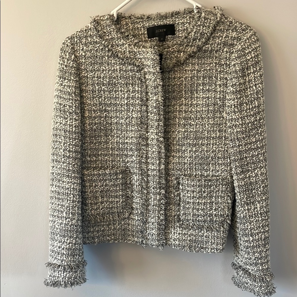 Loft Women's Gray Tweed Jacket